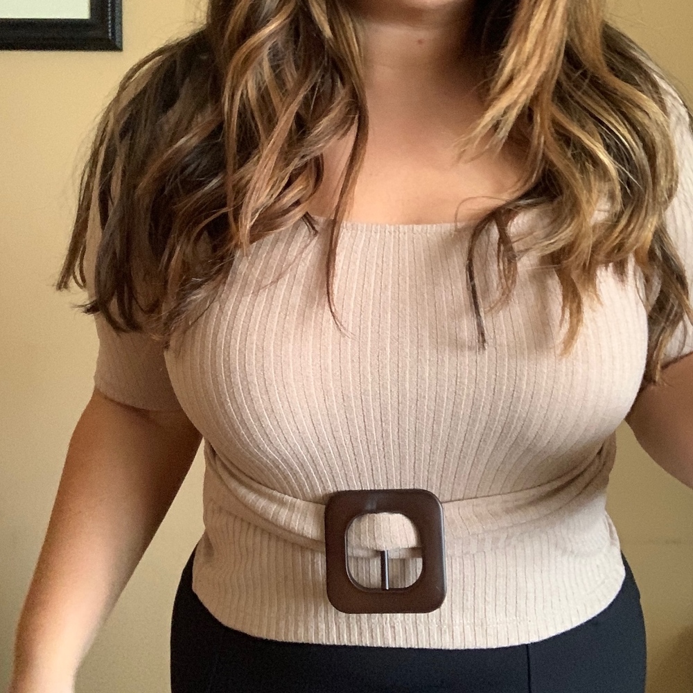 ZARA Nude Crop Top